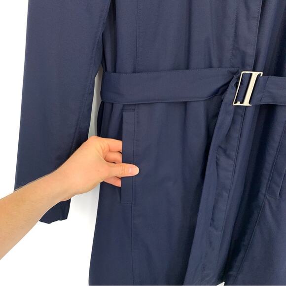 EDDIE BAUER Casual Trench Coat Navy Blue XL - Picture 4 of 12